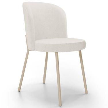 Imagem de Cadeira Para Sala De Jantar Cozinha Estofada Gavi Arena L02 Linho Bege - Lyam Decor