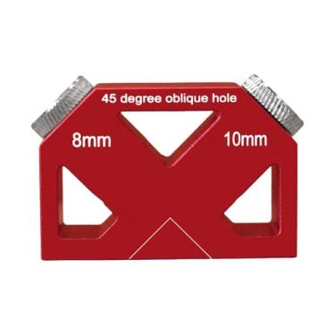 Imagem de Milageto Gabarito para cavilhas em madeira, guia de perfuração para encaixes em madeira, ferragens, prático, localizador de furos cegos e broca central.