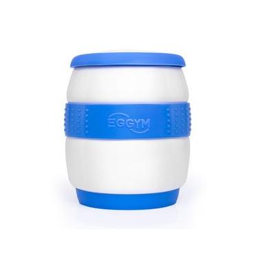 Imagem de Pote para Micro-Ondas Cerâmica Branco e Azul Eggym