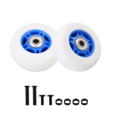 Imagem de KAMIER 76mm x 30mm Crazy Cart Caster Wheels Replacement for Razor Crazy Cart XL DLX Shift Rear Wheel Kids Electric Go Kart Drifting Krazy Cart Wheel 76mm x 30mm Parts Blue (Set of 2)