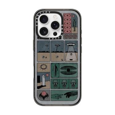 Imagem de CASETiFY Capa Impact para iPhone 16 Pro [proteção contra quedas de grau militar de 2,5 m 4X/compatível com Magsafe] - Pesquisa por Outros Minerais - Preto transparente