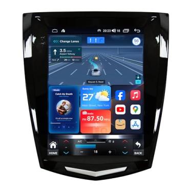 Imagem de [8Core 4G + 64G] Rádio estéreo para carro Cadillac ATS XTS SRX CTS 2013-2018: tela sensível ao toque HD de 9,7 polegadas com câmera de backup sem fio Carplay Android Auto GPS 5G, WiFi, Bluetooth, FM