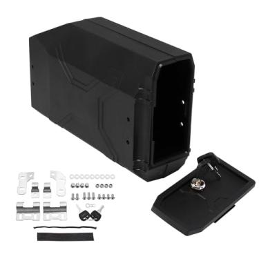 Imagem de GIDIBII Caixa lateral para motocicleta, caixa de ferramentas de aço inoxidável, capa lateral à prova d'água, compatível com BMW R1250GS/ADV R1200GS/ADV, acessórios de motocicleta (preto-A)