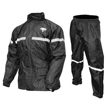 Imagem de Nelson-Rigg SR-6000-ORG-06-3X Capa de chuva unissex adulto para moto e tempestade, capa de chuva 2 peças, (preta/laranja, 3GG)Nelson-Rigg Large SR-6000-BLK-03-LG