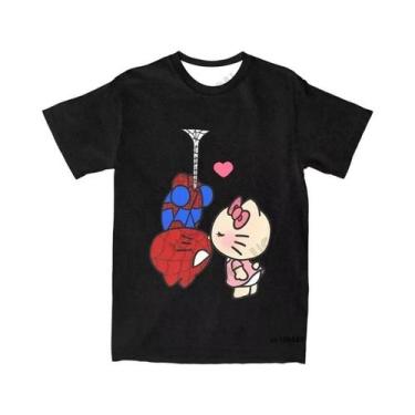 Imagem de Conjunto De Moletom Feminino Hello Kitty E Homem-Aranha Casual Para Ca