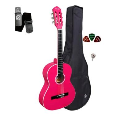 Imagem de Violão Clássico Infantil Giannini Start N6 Para Canhoto KIT 1 (Pink Satin)