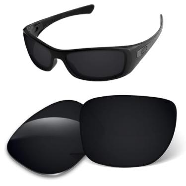 Imagem de Lentes de substituição de 1,6 mm compatíveis com óculos de sol Oakley Hijinx, antiarranhões e resistentes a impactos (preto escuro)