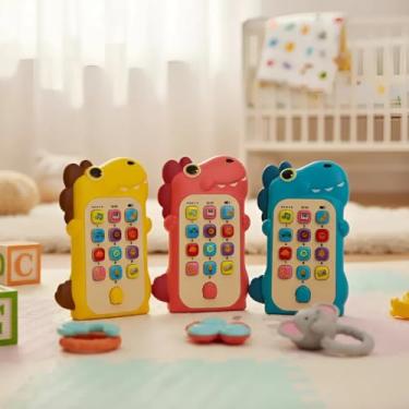 Imagem de Celular Infantil Mordedor Musical Diversão Aprendizado E Conforto Para Seu Bebê! Dê Ao Seu Bebê Momentos De Alegria Aprendizado E Descoberta Com O Celular Infantil Mordedor Musical Interativo