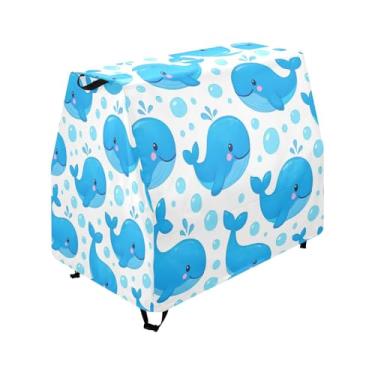 Imagem de Qilmy Cute Blue Whales Kids Water Table Cover, Duty Waterproof Patio Table Covers for Outdoor Toddler Splash Tables, UV Resistant & Dustproof Play Table Protector, Cover Only