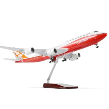 Imagem de QIYUMOKE 1/160 Large Scale 747 Prototype Airplane Model with Stand (18.5-inch L) for Boeing 747-8 Resin Airplane Model for Adult Aviation Souvenir Plane Gift, Home or Office Desktop Decor
