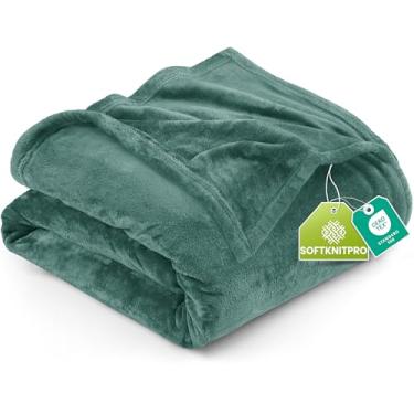 Imagem de Cobertor de Lã Utopia Bedding, 300 g/m², Luxuoso, Antiestático, Felpudo, Macio, de Microfibra, para Cama, Verde Celadon, Tamanho Solteiro, 152 x 203 cm