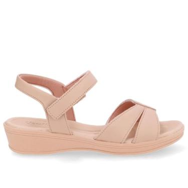 Imagem de Sandalia Usaflex Anabela Baixa Ref Ud04011 Bege 36