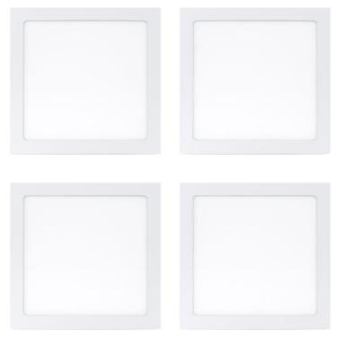 Imagem de Kit 4 Luminaria Led 18W Embutir Quadrado Branco Frio 6500K Bivolt - Al