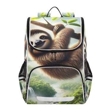 Imagem de Relaxed Sloth Hanging Jungle View Backpacks for Boys for School Elementary Back to School Bag Custom Daypack Kids Backpacks for Girls Dinosaur Book Bags