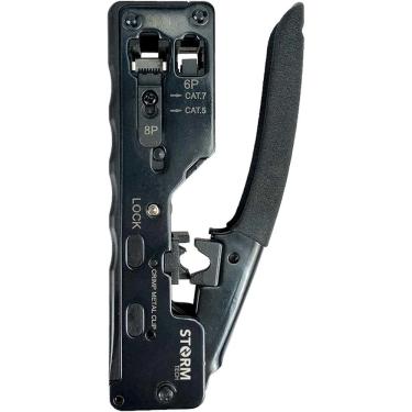 Imagem de Alicate para Crimpar RJ45/RJ12 /RJ11 STORM Preto