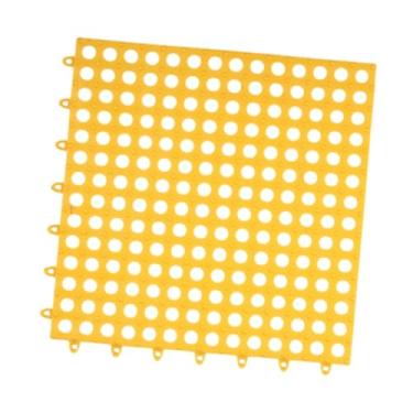 Imagem de Ｂｅｓｇａ Tapete de banho, tapete de banheira de emenda, de chão impermeável quadrado antiderrapante multifuncional com furo de drenagem para quintal de, Amarelo