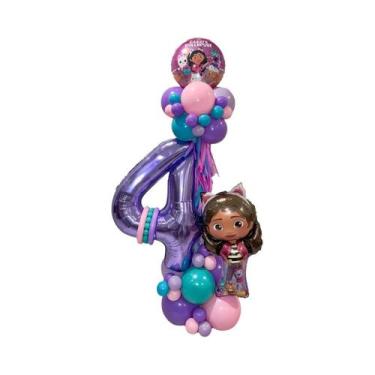 Imagem de Conjunto De Balões Com Tema De Gatos Gabby Dollhouse Para Meninas, 39 