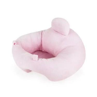 Imagem de Almofada De Apoio Puff Para Bebe Sentar Rosa - Baby Pil