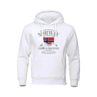 Imagem de Moletom Casual Oversize Para Homens E Mulheres, Moda Norueguesa Fjord,