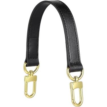 Imagem de RYYXZXL Alça de ombro de substituição de couro para bolsa transversal, adequada para alças de substituição de bolsa LV (Preto-L: 1,8 cm, G: 37,8 cm)