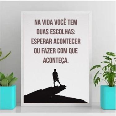 Imagem de Quadro motivacional faça acontecer 33x24cm - vidro preto