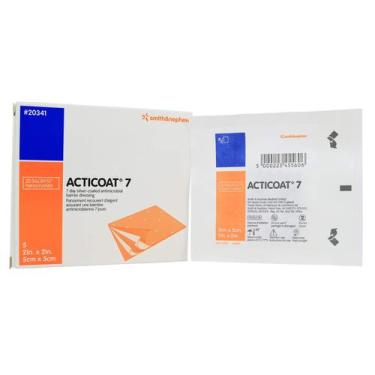 Imagem de Curativo Antimicrobiano Smith & Nephew Acticoat 7 5x5 cm 5 unidades