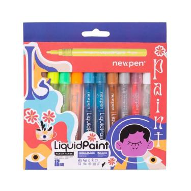 Imagem de Kit Caneta Marcador Permanente Liquidpaint 12Un - Newpen