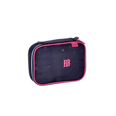 Imagem de Estojo Box Escolar Feminino Juvenil Rebecca Bonbon Grande (Preto)