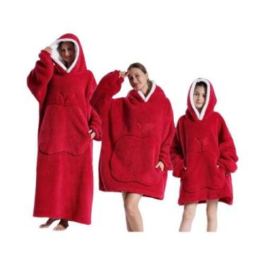 Imagem de Moletom Feminino Oversized Com Capuz De Sherpa, Quente E Aconchegante,