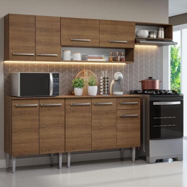 Imagem de Armário De Cozinha Compacta 229cm Rustic Emilly Madesa 13 Rustic
