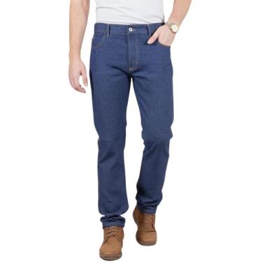 Imagem de Calça Jeans Masculina para Trabalho 100% Algodão Reforçada Premium - M