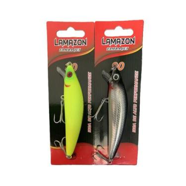 Imagem de Kit C/2 Isca Artificial Meia Água 9cm 13,5gr Estilo Inna 90 - LAMAZON,