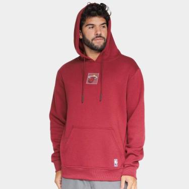 Imagem de Blusa Moletom NBA Com Capuz Masculina, Vinho, GG