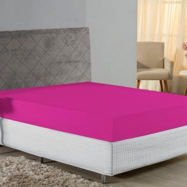 Imagem de Lençol Com Elástico King Nobre 1 Peça 30cm De Altura Malha 100% Algodão - Pink