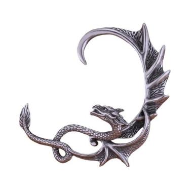 Imagem de Brincos De Clipe De Orelha De Dragão Em Aço Inoxidável Estilo Gótico P