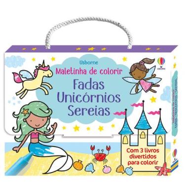 Imagem de Livro - FADAS, UNICÓRNIOS,SEREIAS: MALETINHA DE COLORIR