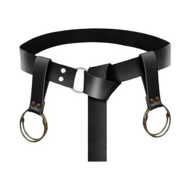 Imagem de Conjunto De Cinto De Couro Viking Medieval Com Bainha Para Espada E Co