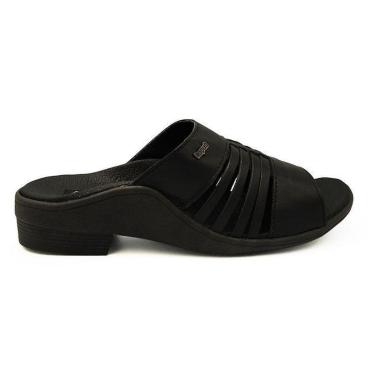 Imagem de Chinelo Itapuã Slide Canoinha Masculino Couro Legítmo 4601S16 - Preto-Masculino