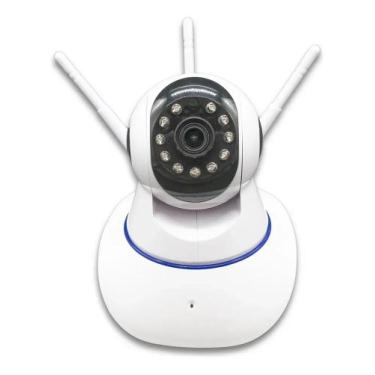 Imagem de Câmera Segurança 3 Antenas Ip Onvif Wifi Orbitronic Branco - Congratul