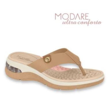Imagem de Sandalia Modare Original Ortopedica Fascite Plantar Tamanco De Dedo Anabela Salto Chinelo-Feminino
