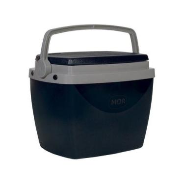 Imagem de Caixa Térmica Cooler 6 Litros Preto Pequena Com Alça Para Transporte M