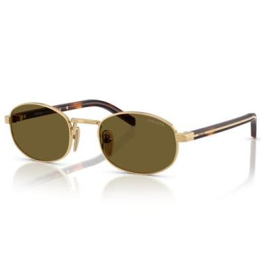 Imagem de Óculos De Sol Prada Signature Dourado PRB53S 5AK09Z-52