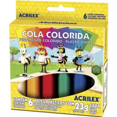 Imagem de Cola Colorida 23g - 6 cores - Acrilex -