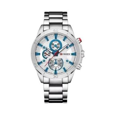 Imagem de Relógio De Pulso Masculino De Luxo À Prova d'Água Com Pulseira De Aço 