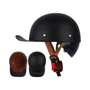 Imagem de Capacete Retro Vintage Aberto Para Adultos, Ideal Para Verão, Motocicl