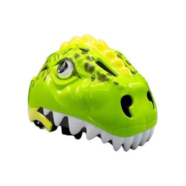 Imagem de Capacete Rex Baby Tamanho P (52-56cm) Inmold Infantil Dinossauro Verde