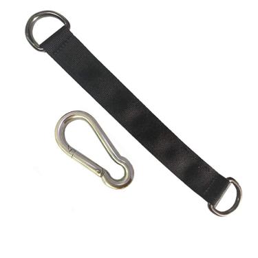 Imagem de AIVOOF Tiras de balanço de árvore, 1 kit de suspensão resistente de 25 cm / 9,8 polegadas com mosquetão, comporta 99,8 kg, perfeito para assento de balanço, rede, prancha