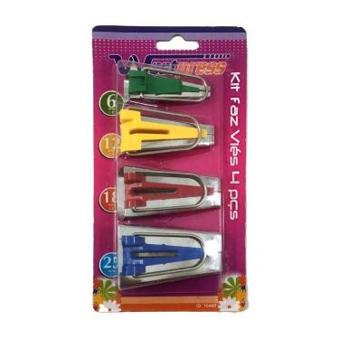 Imagem de Kit Faz Viés 4 Peças Máquina Costura Quilting