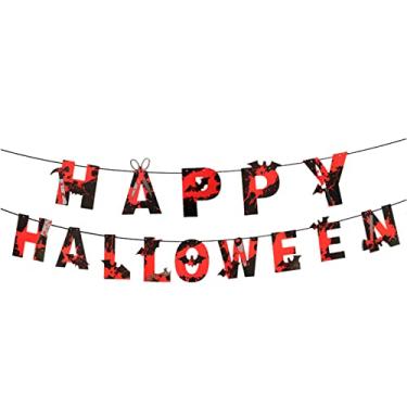 Imagem de burko 10Ft Feliz Dia Das Bruxas Banner Sangrento Banner Suspenso Assustador Dia Das Bruxas Banner De Guirlanda Sangrenta Para Decorações De Festa De Halloween Suprimentos De Festa De Zumbi