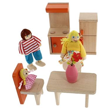 Gogogmee 1 Conjunto De Cozinha E Jantar Conjunto De Cozinha Para Meninas  Brinquedos Infantis Brinquedos De Madeira Jogo De Comida Infantil  Utensílios